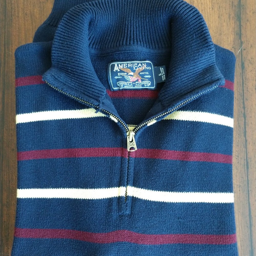 Classic RL American Living 1/4-Zip Sweater (L)